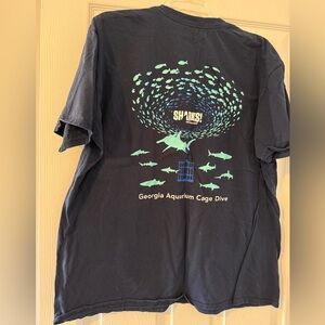 Black Georgia Aquarium Cage Dive T-Shirt
